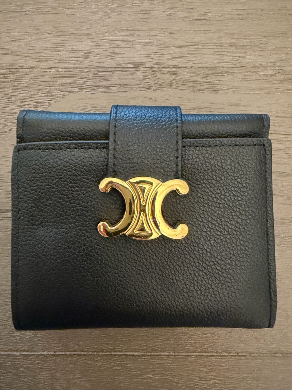 NWOT Celine Black Leather Fine Strap Wallet Nino in Supple Grained Calfskin - Picture 2 of 9